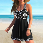 Gaétane - Maillot de bain robe femme gainante avec short intégré élégant