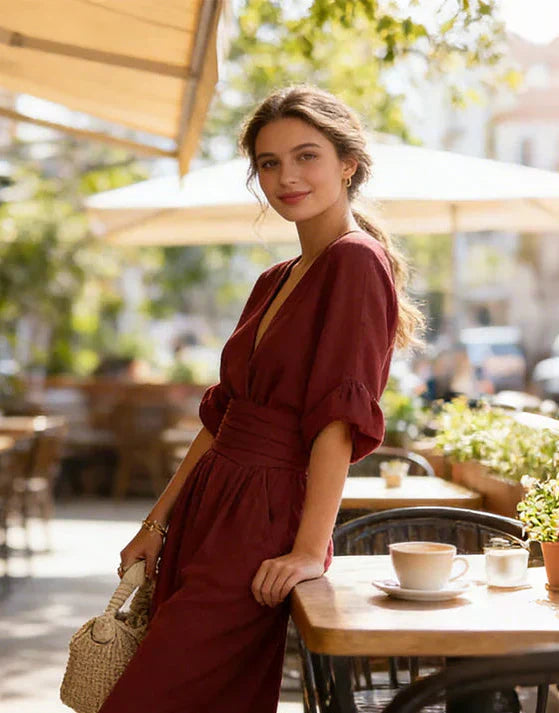 Margaux | Combinaison élégante à jambes large